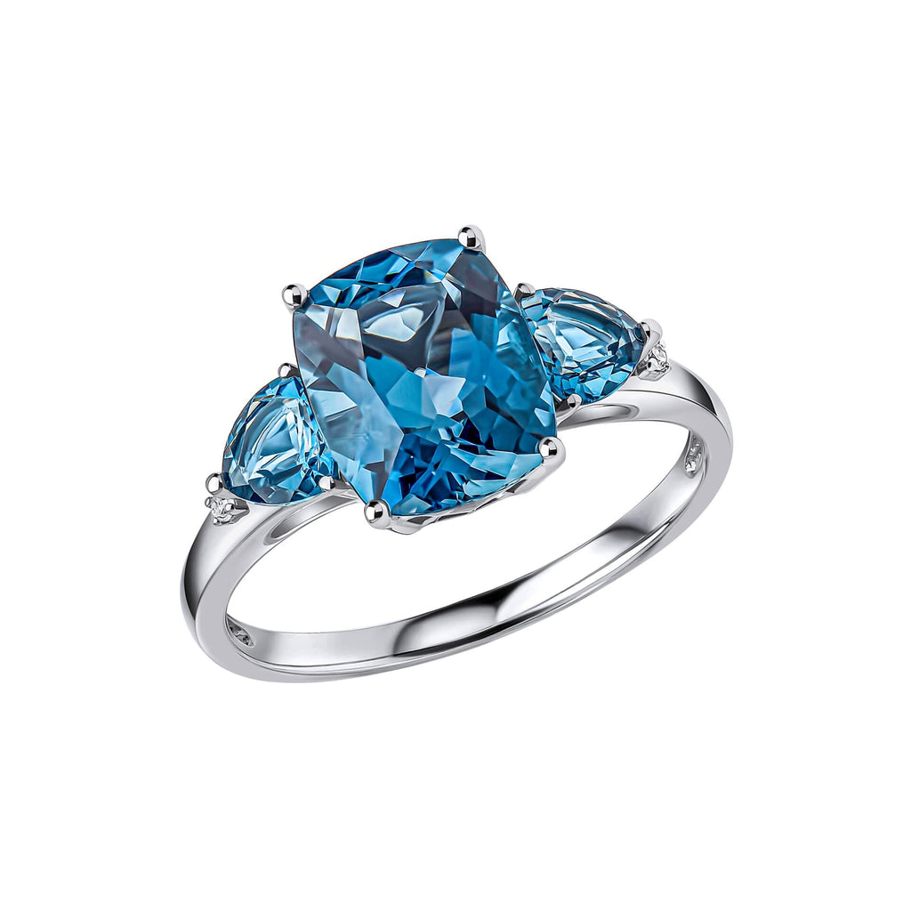 Elements Gold Trilogy Blue Topaz Ring-0