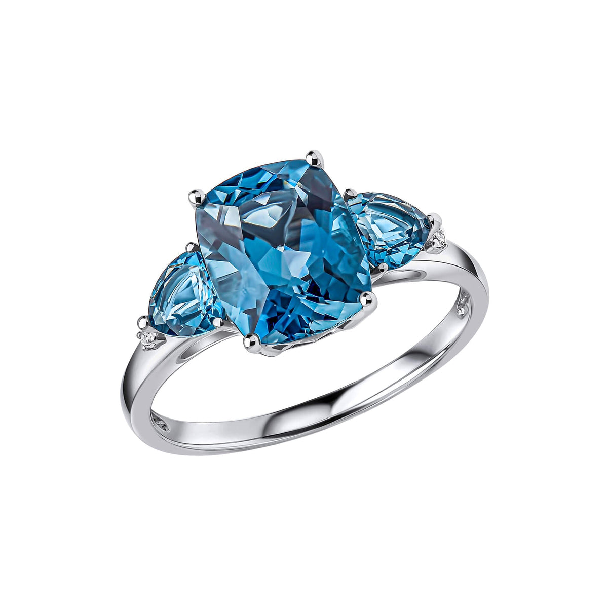 Elements Gold Trilogy Blue Topaz Ring-0