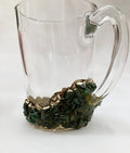 Crystal Chip Coffee and Tea Glass with Green Agate, 11 oz