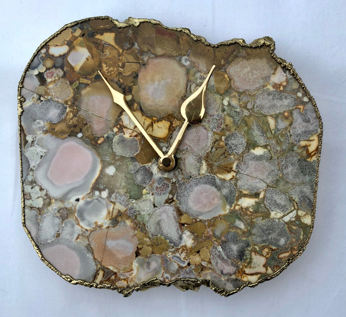 Conglomerate Quartz Large Wall/Desk Clock