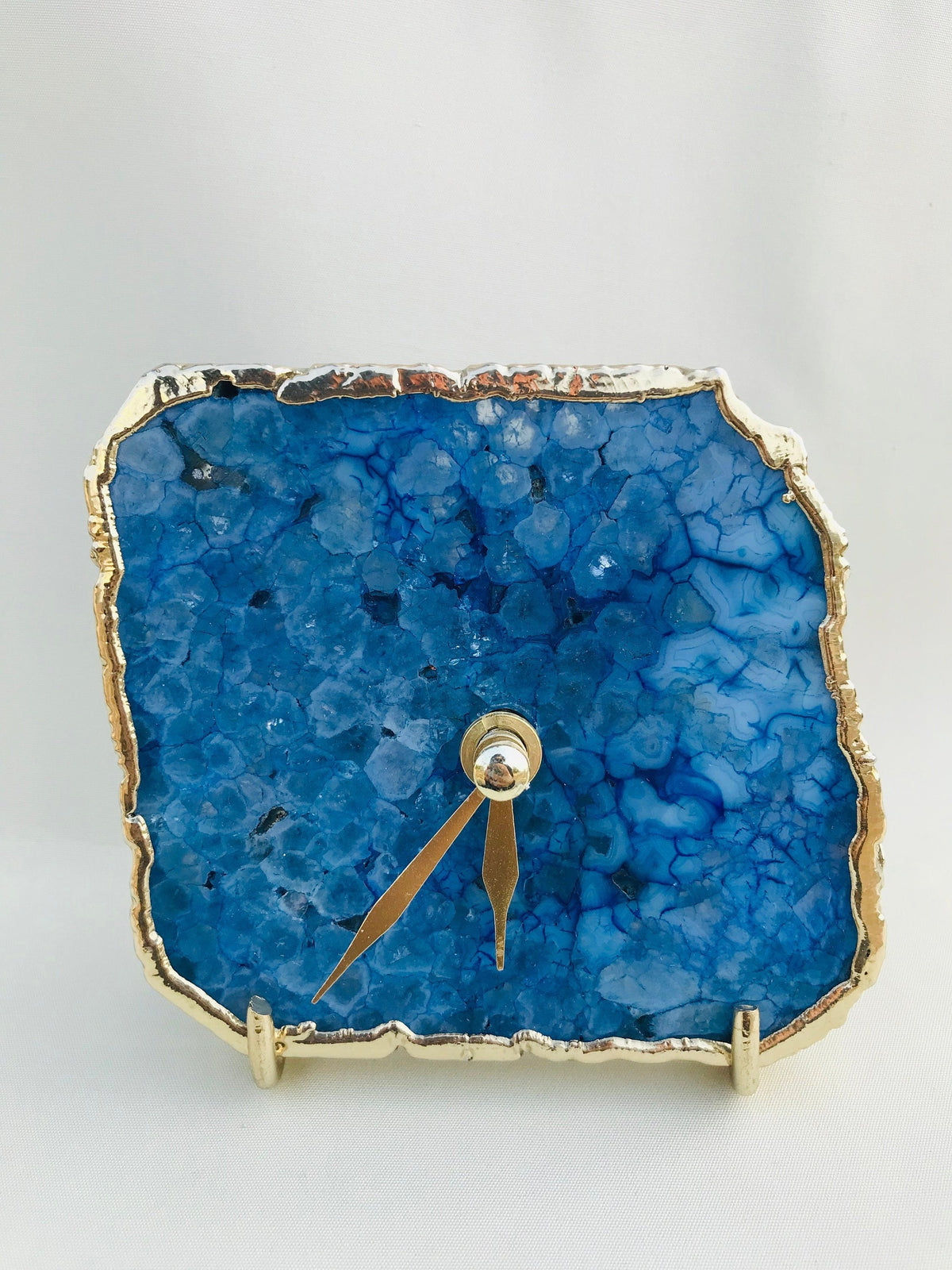 Blue Agate Desk/Wall Clock