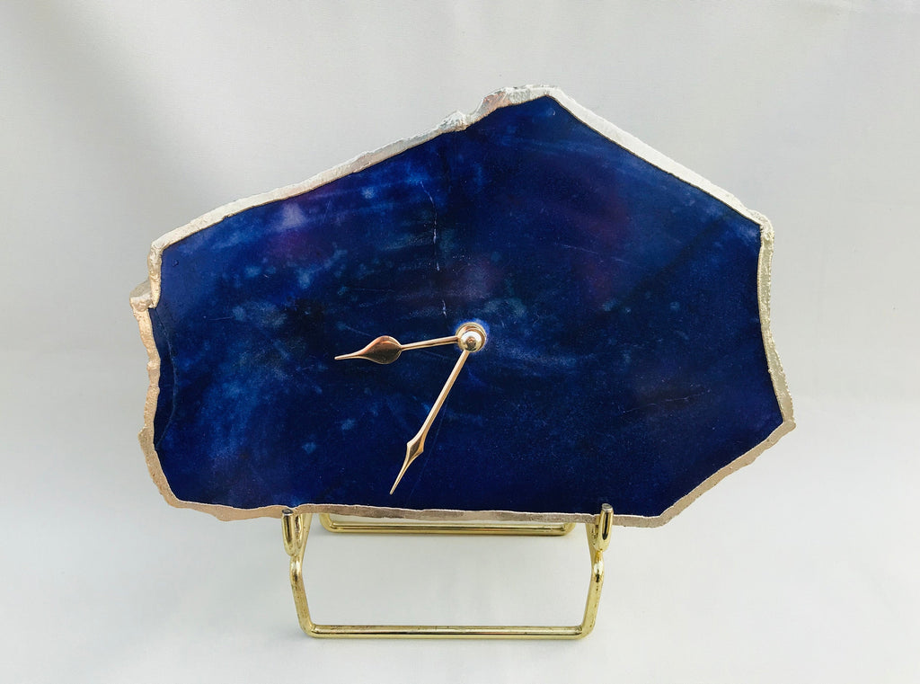 Indigo Agate Large Wall/Table Clock