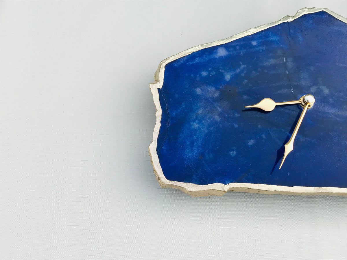 Indigo Agate Large Wall/Table Clock