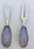 Set of 3 Rose Quartz Cheese Knives/Spreaders