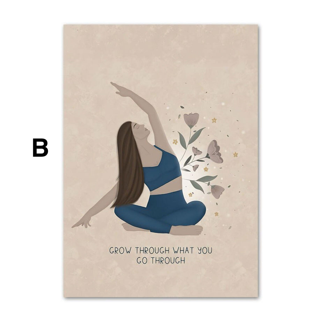 Yoga positive Gedanken · Geschenkidee · Yogastudio · Deko Print ohne Bilderrahmen