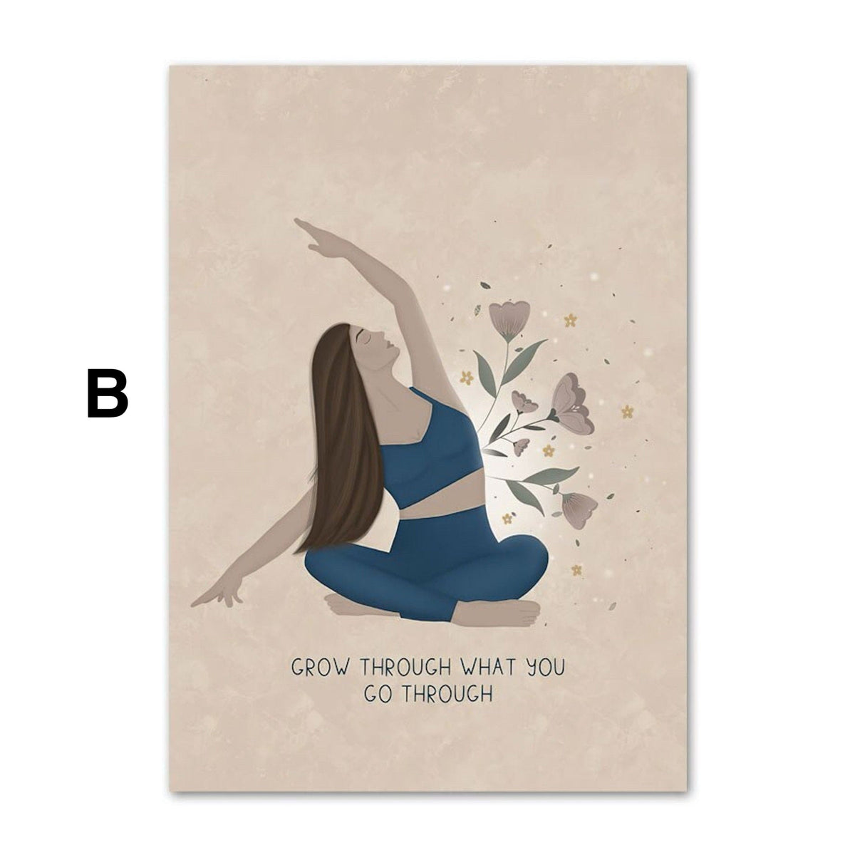 Yoga positive Gedanken · Geschenkidee · Yogastudio · Deko Print ohne Bilderrahmen