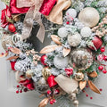 Red & Gold Christmas Wreath - n/a at Dealshubindia
