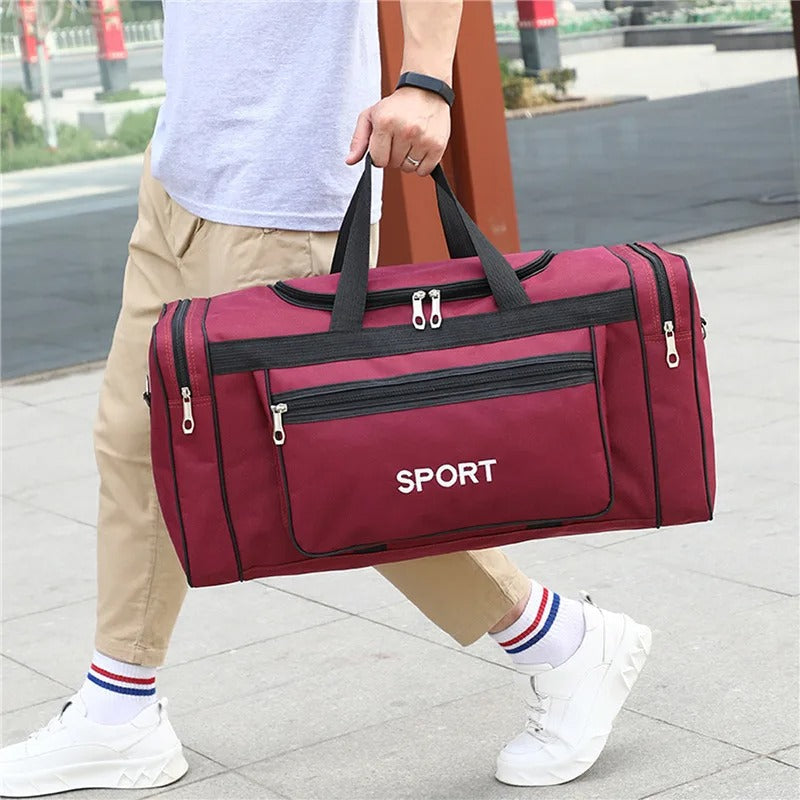 Travel Duffel Nylon Bag for Men and Women (Red) - Luggage & Bags > Duffel Bags > Gym Duffel Bags at Dealshubindia