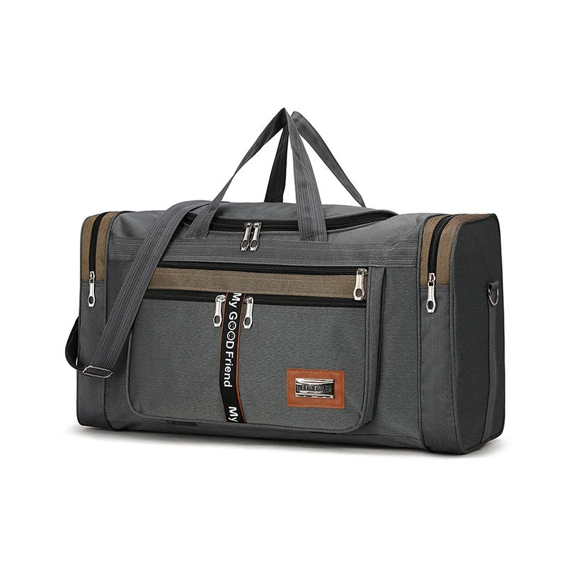 Travel Duffel Nylon Bag for Men and Women (Dark Grey) - Luggage & Bags > Duffel Bags > Gym Duffel Bags at Dealshubindia