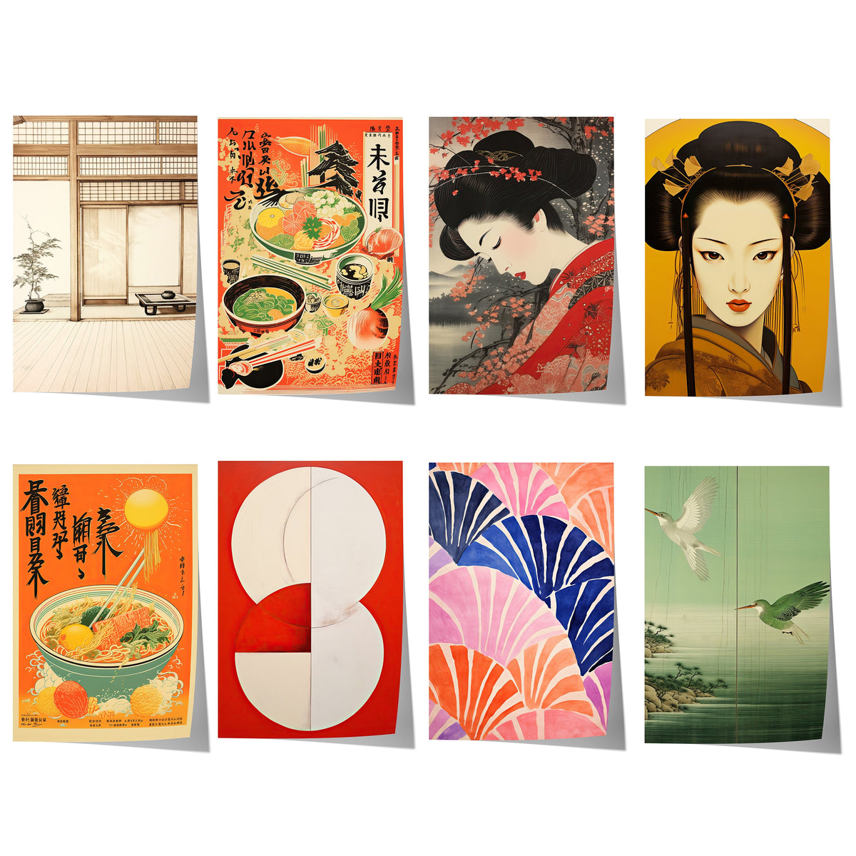 Japan Poster · Geschenkidee · Geisha Zen Minimalismus und Japanische Kunst · Dekoprint ohne Rahmen