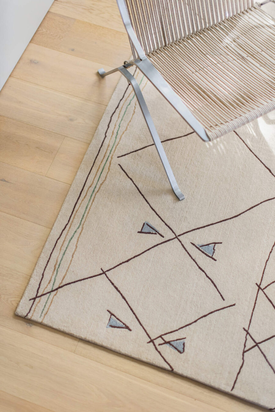 Ivory & Brown Handmade Wool Rug | Hand Tufted Wool | Jinxed by Rugfine-2