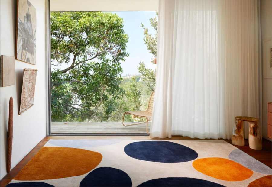 Hand Tufted Rug | Ivory, Navy & Brown | Wool | Lumicor by Rugfine