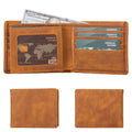 Lusk Slim Bifold Design Handcrafted Men's Genuine Leather Wallet - Wallets & Money Clips at Dealshubindia