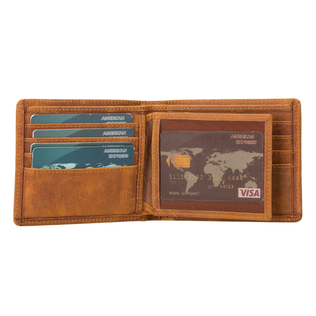Lusk Slim Bifold Design Handcrafted Men's Genuine Leather Wallet - Wallets & Money Clips at Dealshubindia