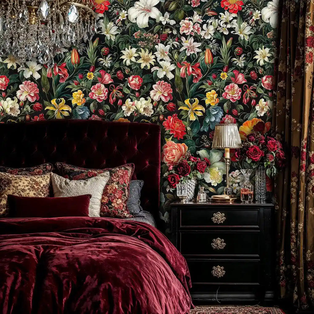 Dark Flower Paradise Wallpaper