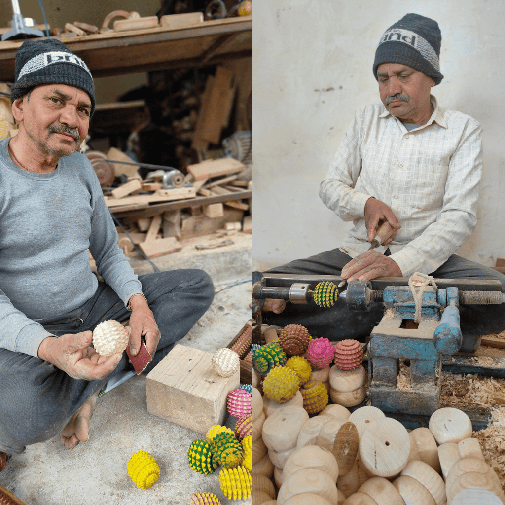 Wooden Reflexology Ball – Handmade Acupressure Massage Ball