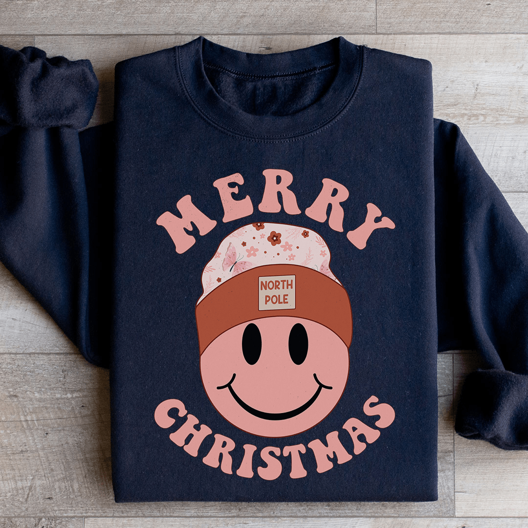 Merry Christmas Smiley - Sweat Shirt at Dealshubindia