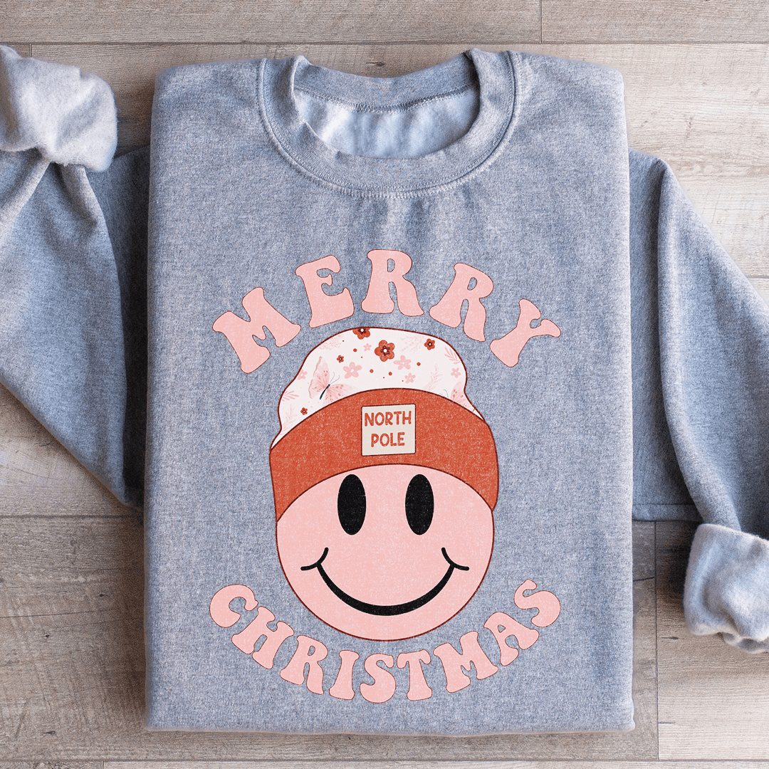 Merry Christmas Smiley - Sweat Shirt at Dealshubindia