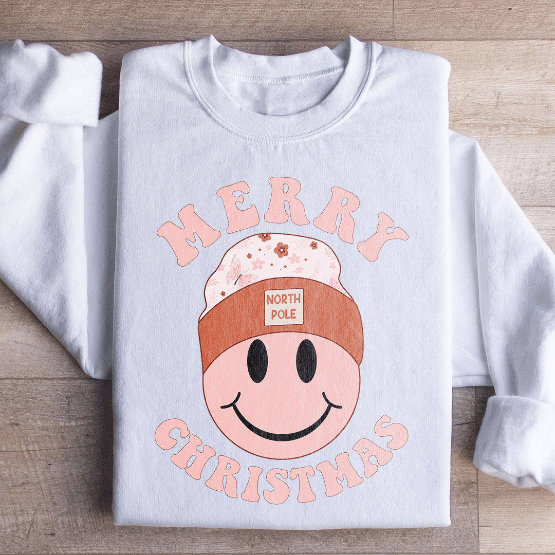Merry Christmas Smiley - Sweat Shirt at Dealshubindia