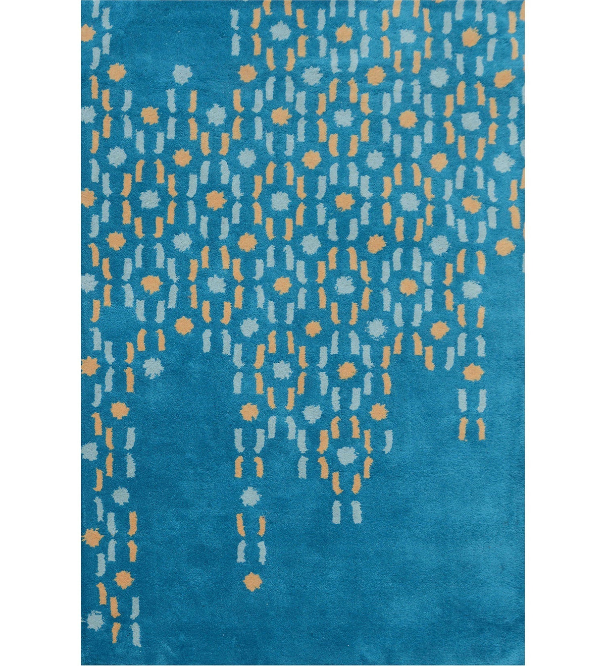 Hand Tufted Rug | Teal, Gold & White | Wool | Morbix by Rugfine