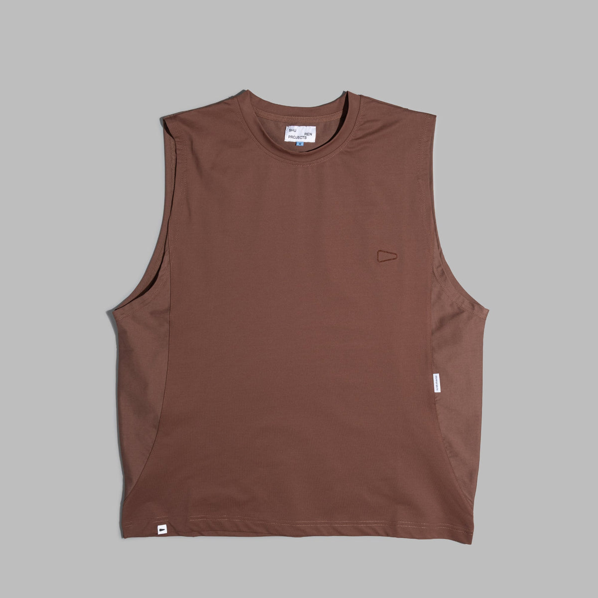 Sleeveless 2-Tone / Cotton - Maroon