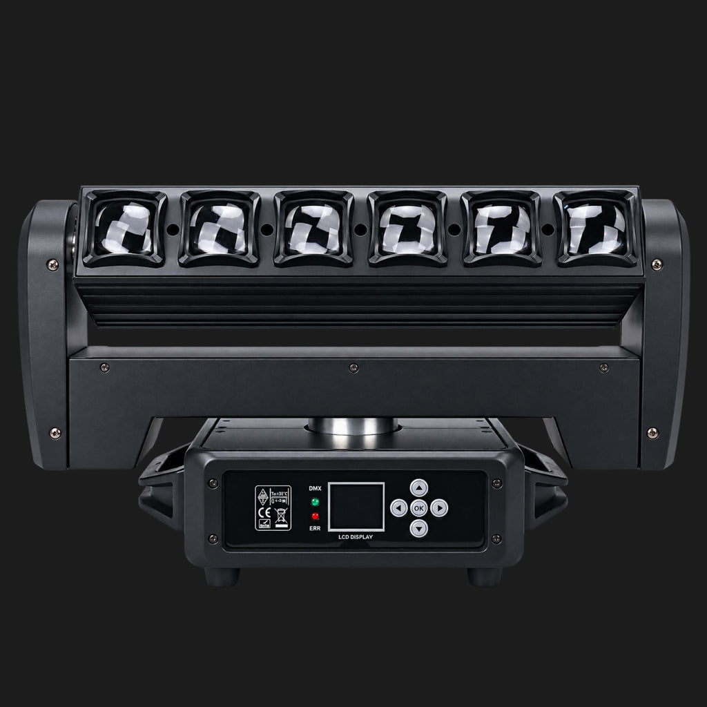 N6 Dual-Sided RGBW Beam Moving Head 6×40W with Pixel Control - Laser Light at Dealshubindia