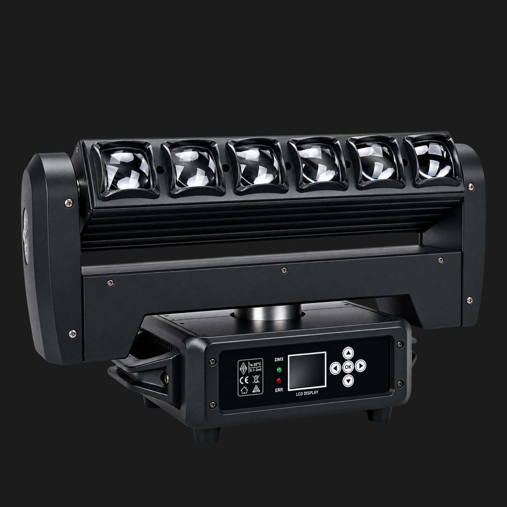 N6 Dual-Sided RGBW Beam Moving Head 6×40W with Pixel Control - Laser Light at Dealshubindia