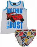 Verdak underwear set with blue graphic tank top and white patterned briefs