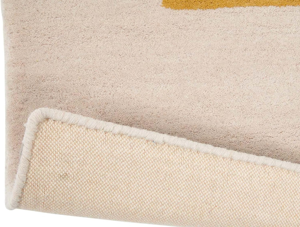 Grey, Mustard Gold & Ivory Hand Tufted Rug | Wool | Nikoon by Rugfine