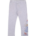 Grey 7/8 leggings with illustrated character graphic panel on side hem