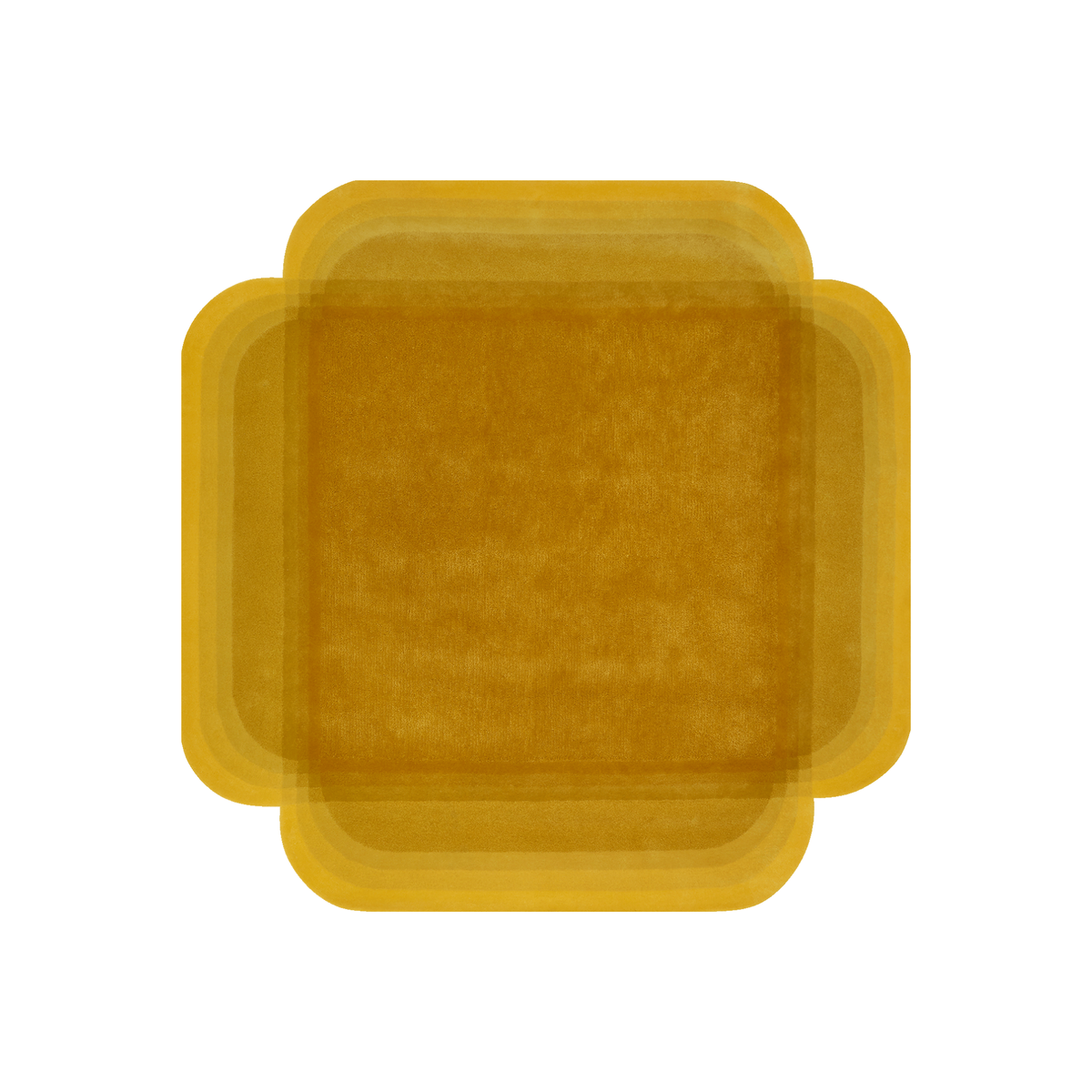 Hand Tufted Irregular Shape Wool Rug | Mustard Yellow | Novanex by Rugfine