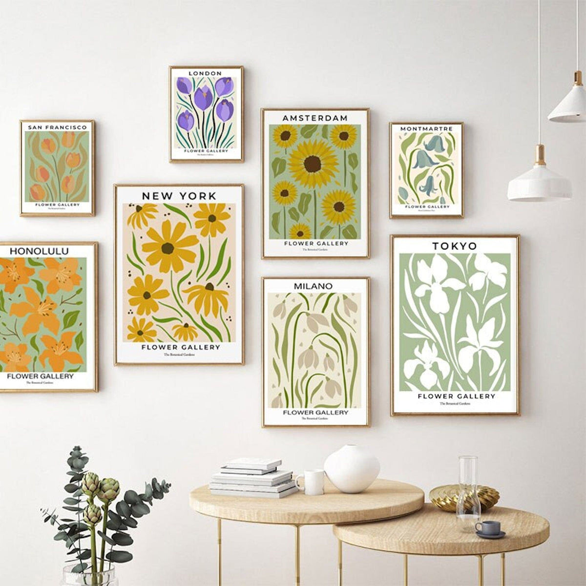 Poster Blumen Markt San Francisco Mailand London · Geschenkidee · Deko Print ohne Rahmen