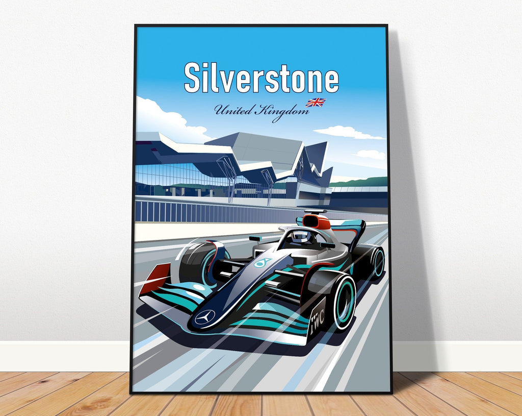 Poster Formel 1 Länder Städte Rennstrecke Rennfahrer Rennwagen · Deko Print ohne Rahmen