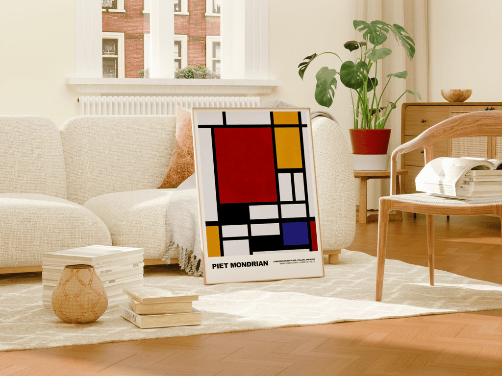 Poster Piet Mondrian · Composition with Red, Yellow and Blue · De Stijl, Neoplastizismus · Print ohne Rahmen-4