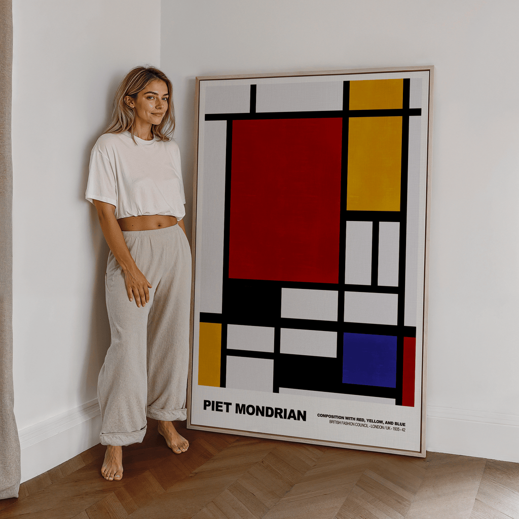 Poster Piet Mondrian · Composition with Red, Yellow and Blue · De Stijl, Neoplastizismus · Print ohne Rahmen-3