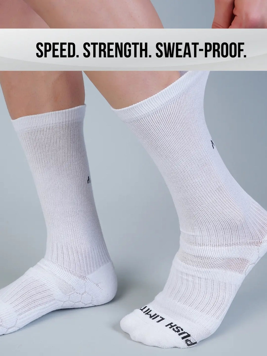 Side profile showing honeycomb cushion and sweat bands