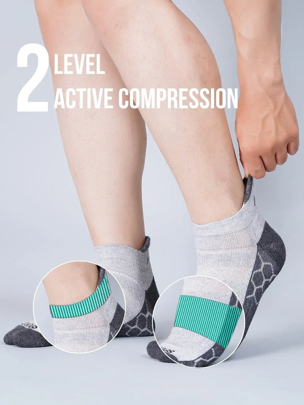 Breathable moisture-wicking sports socks with sweat bands top quality 3