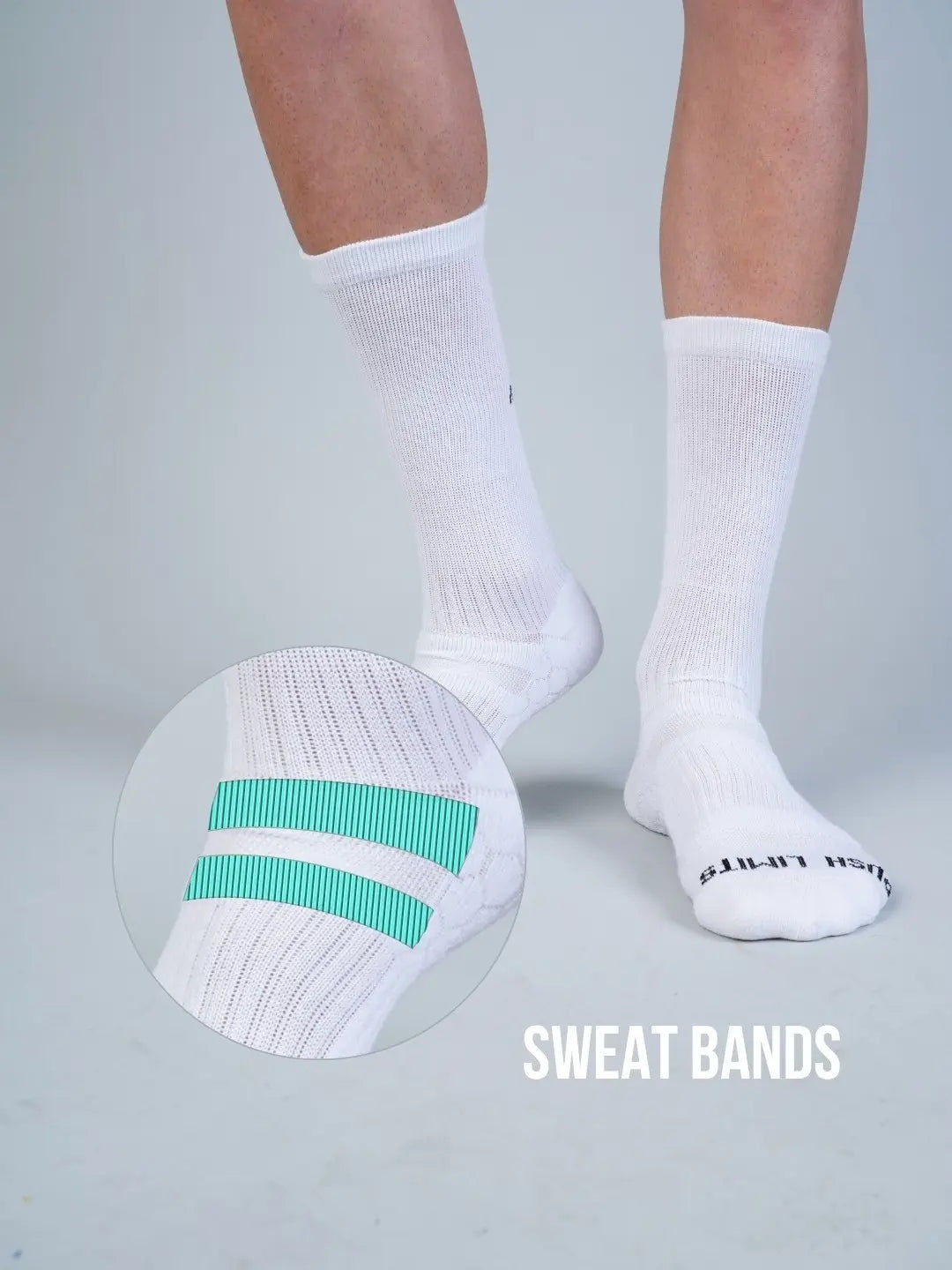 Breathable moisture-wicking sports socks with sweat bands top quality