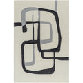 Hand Tufted Rug | Ivory, Black & Grey | Wool | Primal by Rugfine