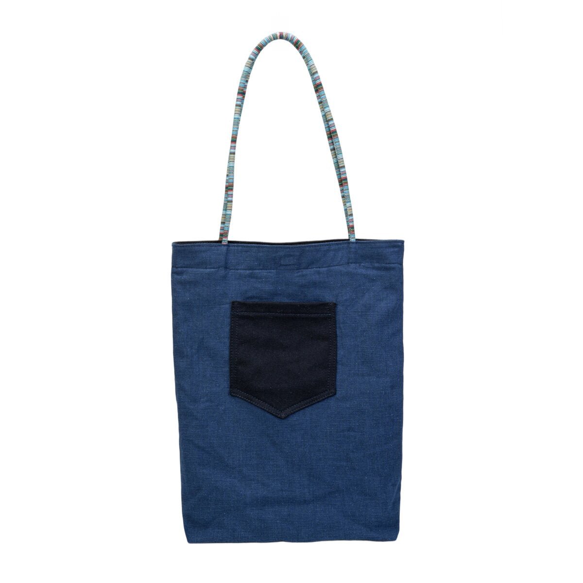 Reversible Ramie Linen Tote Bag – Ultra-Light 2-in-1 Dual-Color Shoulder Bag with Woven Strap - Totes at Dealshubindia