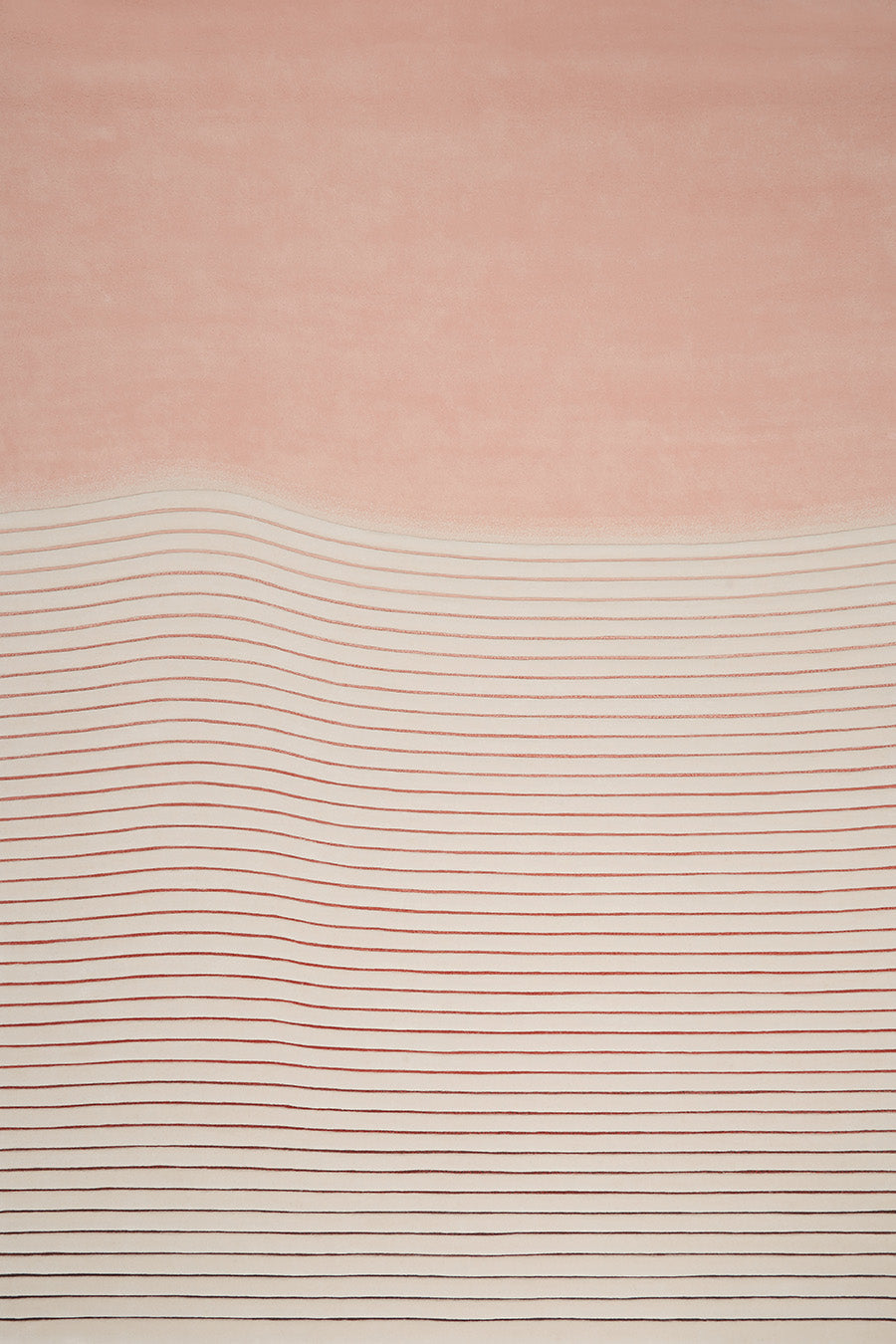 Hand Tufted Rug | Pink & White | Wool | Ripple by Rugfine