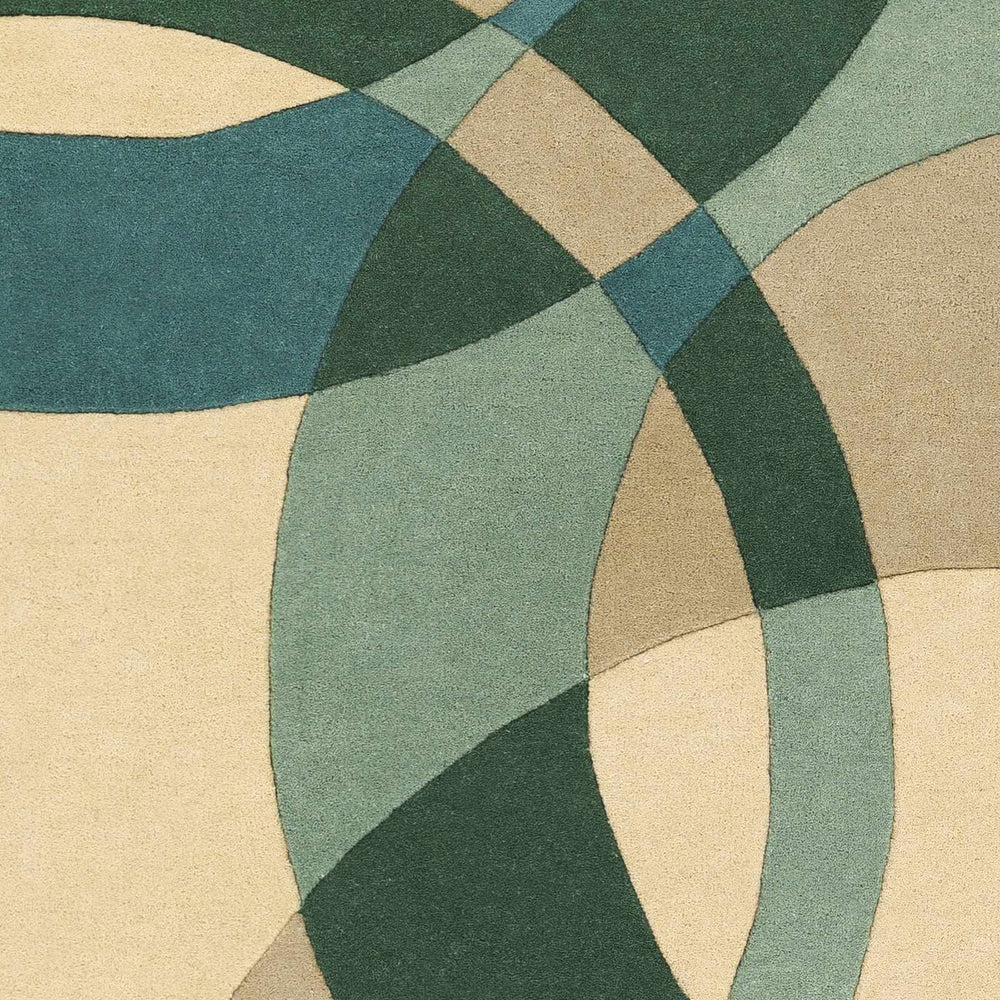 Botanical Wool Rug | Ivory, Teal & Sage Green | Wool | Botana by Rugfine
