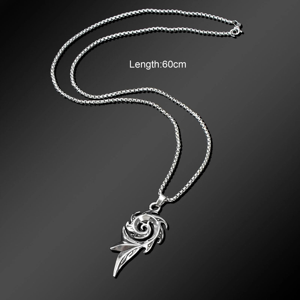 Punk Rock Men Jewellery Stainless Steel Long Chain Geometric Pendant Necklace