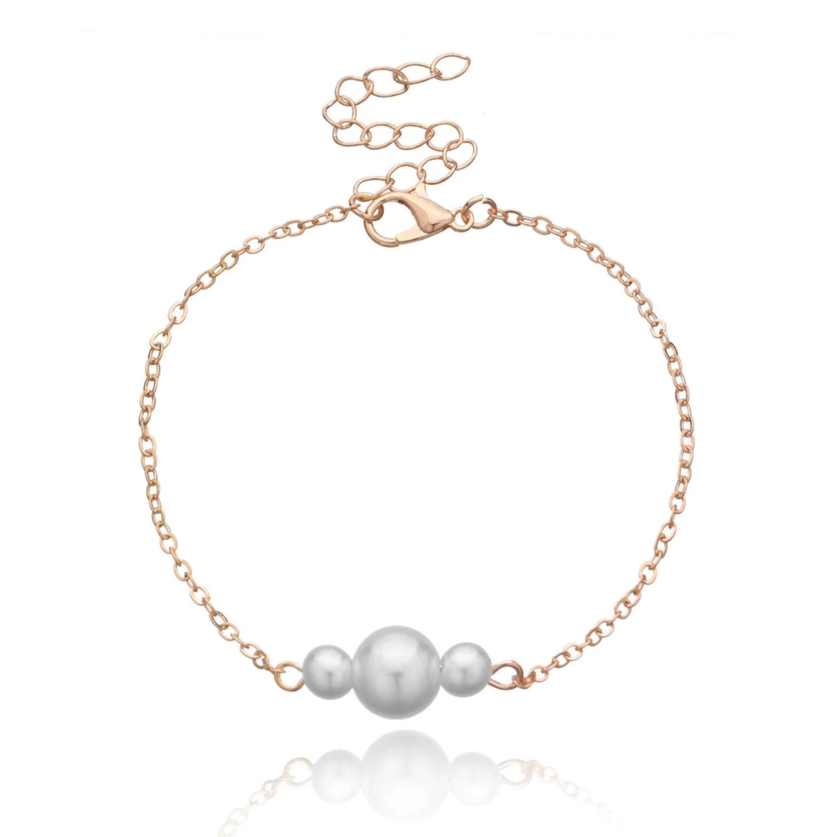 Pearl Adorned Minimalist Chain Bracelet - Elegant Simplicity for Every Occasion