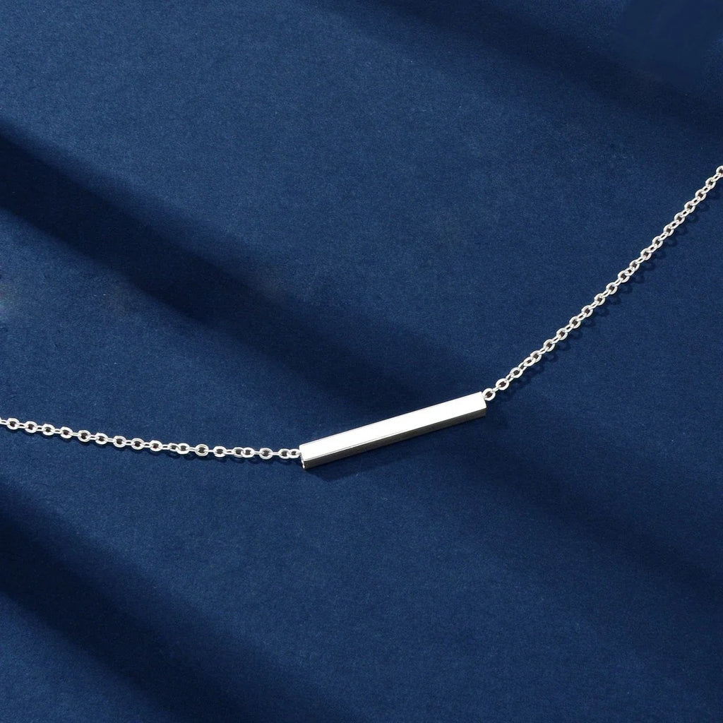 Minimalist Accessories Gold Chain Geometric Stick Charm Short Clavicle Necklace