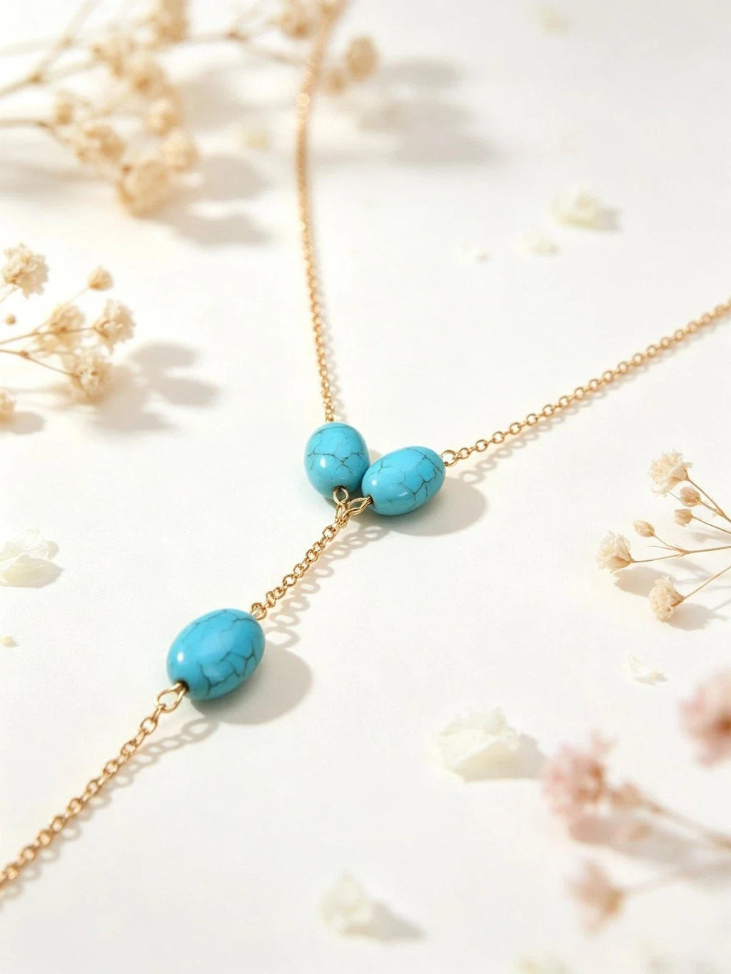 1 pc Bohemian Foot Beach Jewelry Gold Chain Turquoise Beads Anklet with Toe Ring