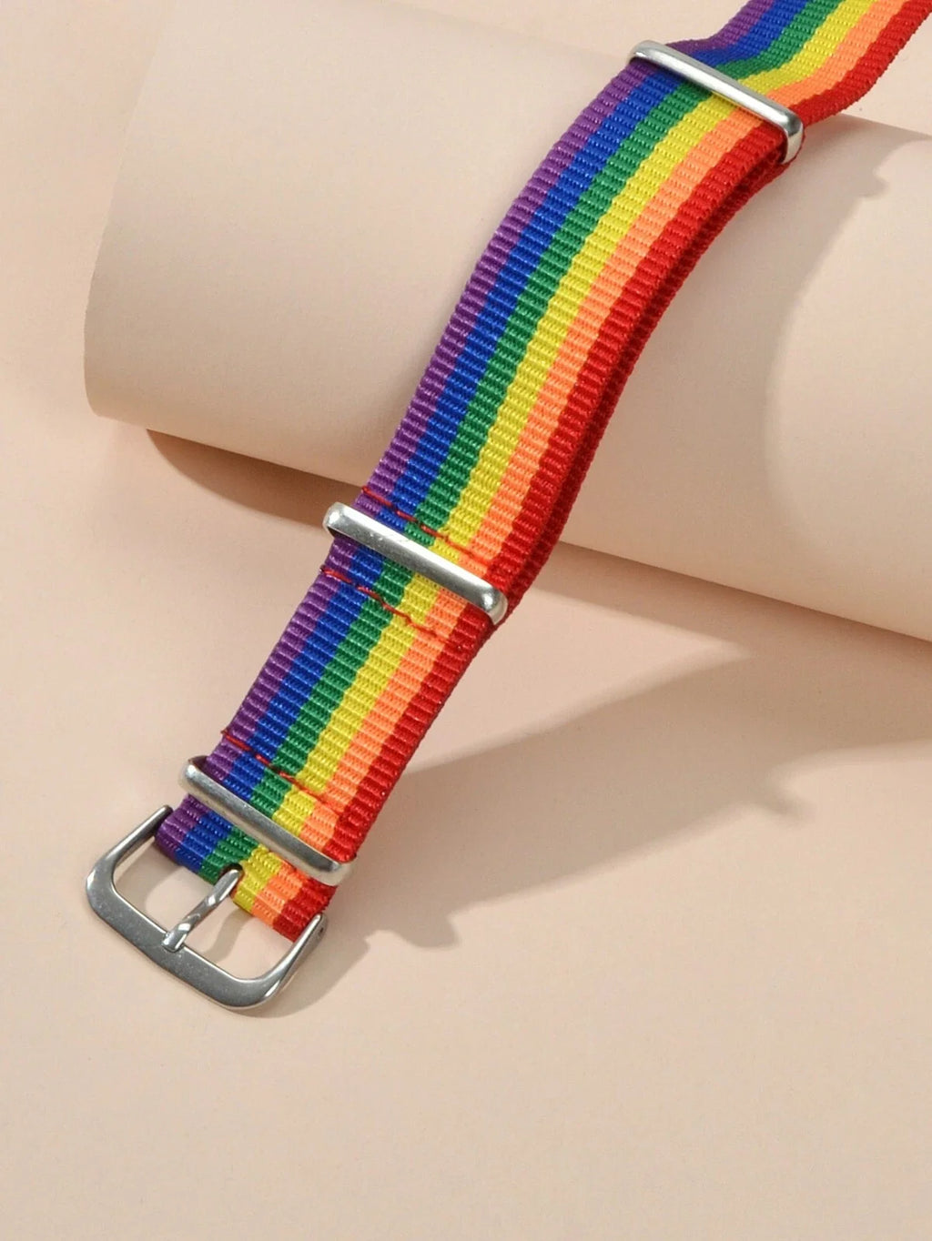 Belt Colorful Rainbow Striped Braided Wrap Bangle Bracelet Hiphop Accessories