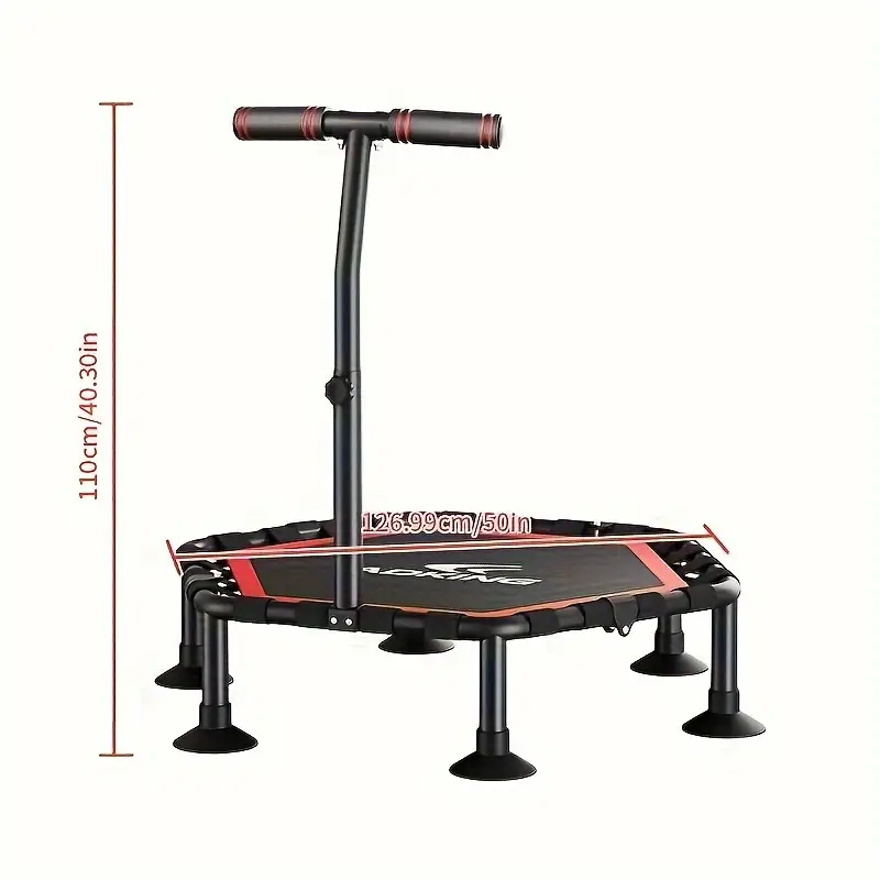 Indoor Fitness Trampoline with Handrail - Cardio Equipment at Dealshubindia