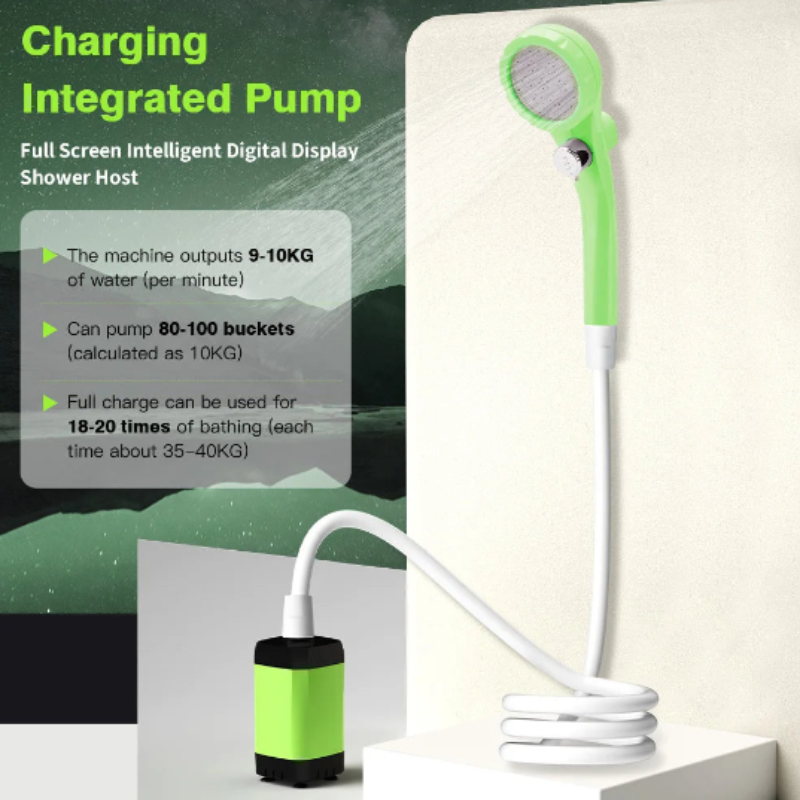 Portable Camping Shower Kit with Digital Display - Portable Showers & Privacy Enclosures at Dealshubindia