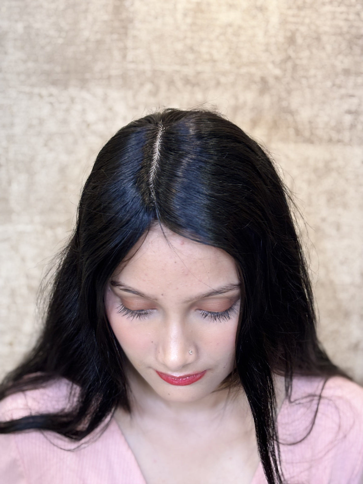 Hair Topper for Volume & Thin Hair | Silk Base | Natural Black | Straight | Remy Hair India